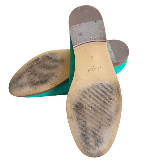 J.Crew Sueded Penny Loafers Green Size 9 Preppy - Picture 6 of 7
